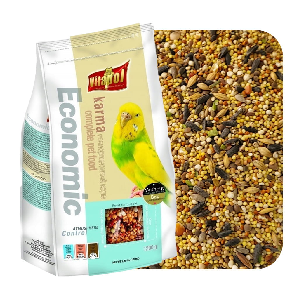 Vitapol Economic Mieszanka Dla Małych Ptaków Papużki Falistej 1,2kg